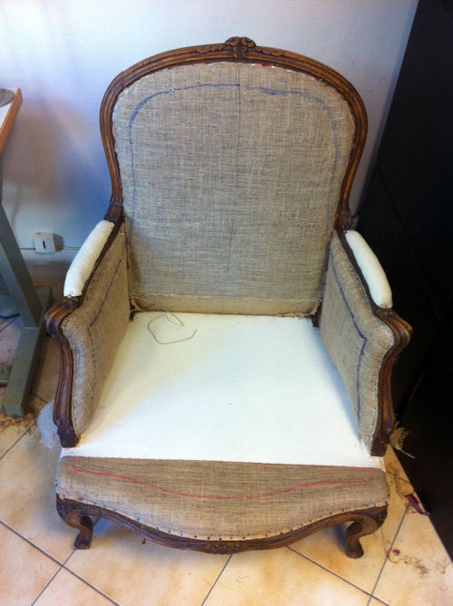 fauteuil bergere-rayure